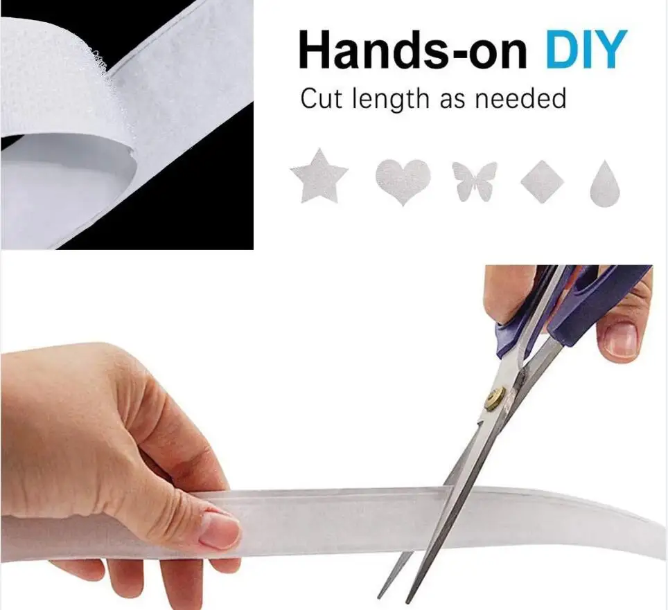 شريط خطاف وحلقة قوي ذاتي اللصق مقاس 30 مم - قفل ملصق من النايلون، أشرطة يدوية ذاتية الصنع (خيارات 1/2/3/5/10/25 م)