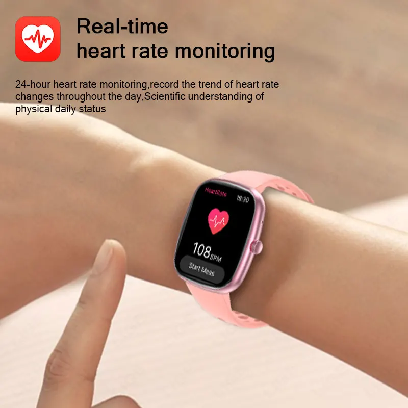 LIGE 2025 جديد ساعة ذكية بلوتوث دعوة رسالة تذكير 24 ساعة مراقبة الصحة ساعة ذكية هدية للرجال النساء Reloj Mujer #4