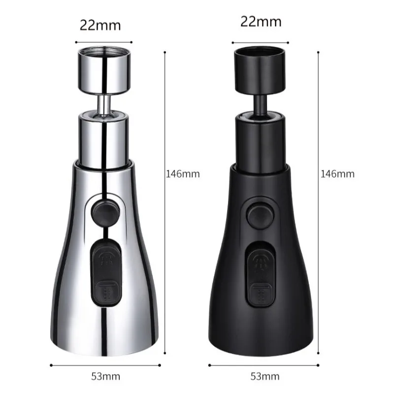 

For Kitchen Accessories 3 In 1 Kitchen Faucet Extender Universal 360° Rotate Pull Out Kitchen Tap Strong Flushing Booster