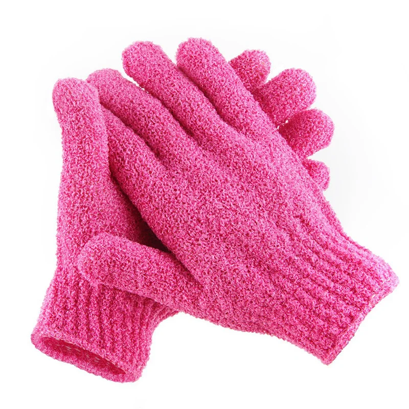 1/3pairs Five Fingers Bath Gloves Household Shower Towel Scrub Body Wash Children Home Supply Elastic Wipe Back Bathing Cleaning