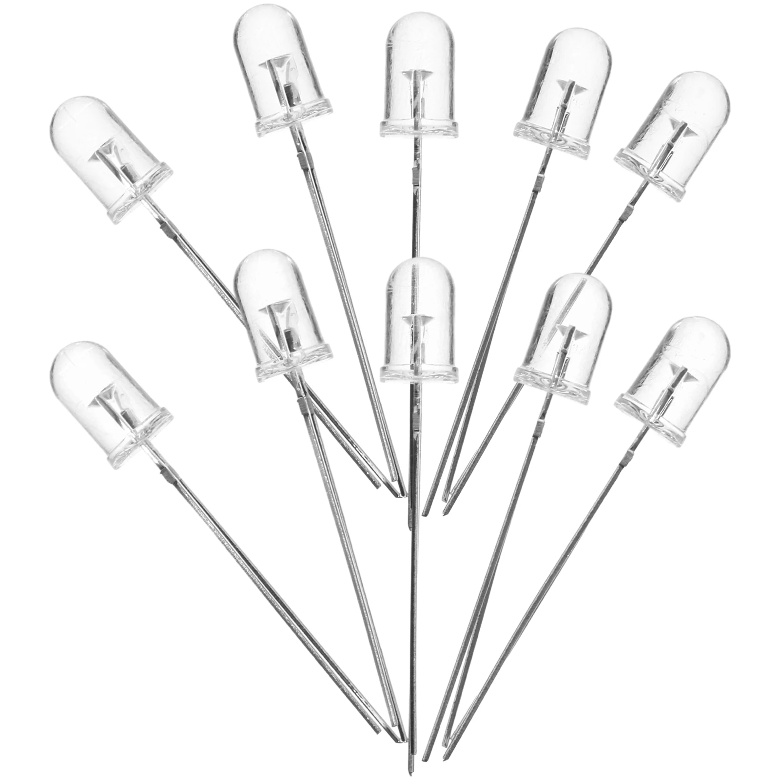

10pcs 10mm 400-405nm Bright Purple Light Emitting Diodes for Displays Indicators Equipment Lighting Accessories