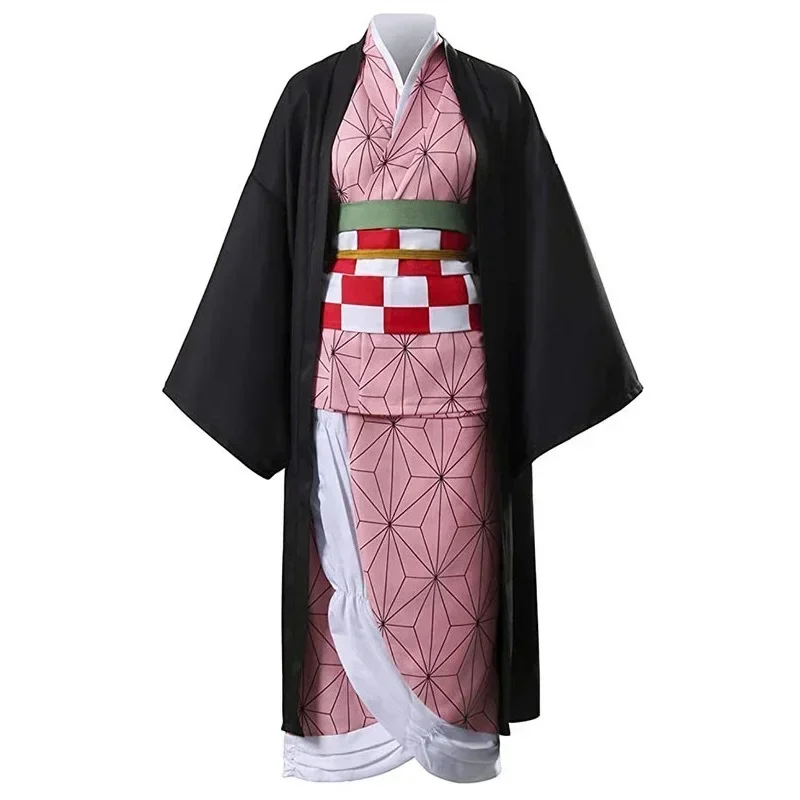 Adult Kids Anime   Kamado Nezuko Costume Cosplay Earrings Figure Mask Keychain Shoes Wig Tooth Woman Girl Kimono Gift view 4