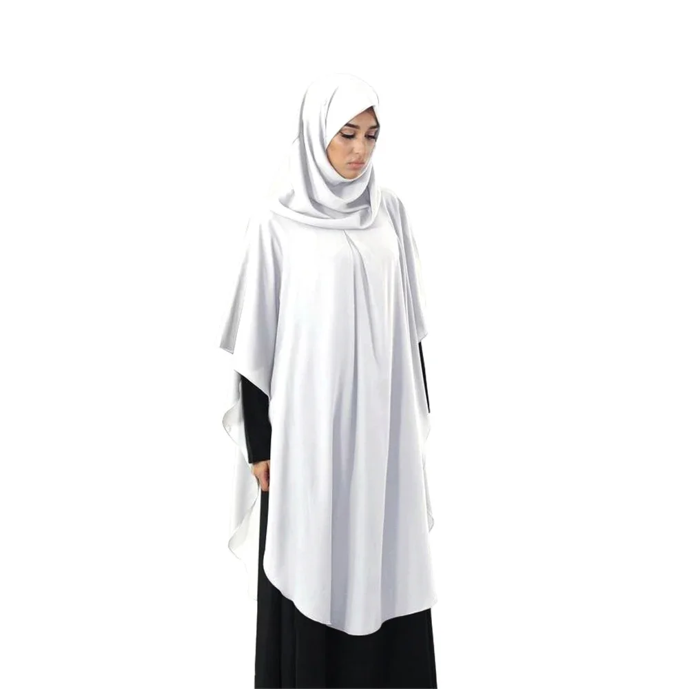 Long Khimar Muslim Women Hijab Overhead Prayer Dress Eid Hooed Tops Scarf Islam Abayas Burka Full Cover Kaftan Ramadan Clothing