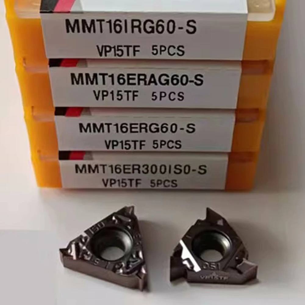 5 buah/kotak sisipan berulir asli 16ER 16IR AG60 AG55 1.5 2.5 pemotong bubut MMT16ERG55-S VP15TF CNC alat untuk pekerjaan logam asli