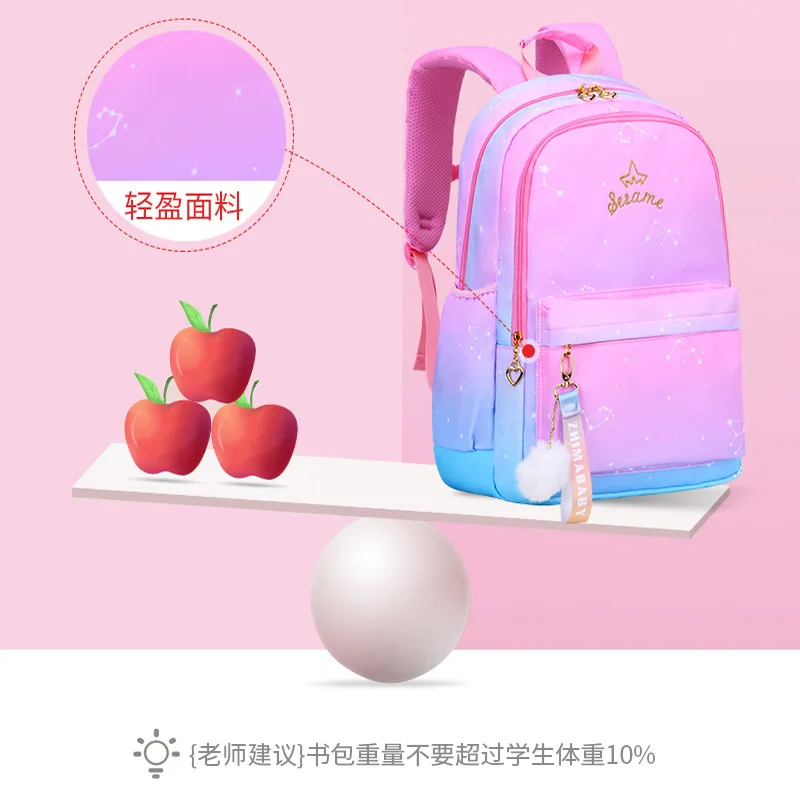 Primary school girl waterproof Children bookBag for women princess backpack student Bagpack kid 3-6 years Mochila Infantil