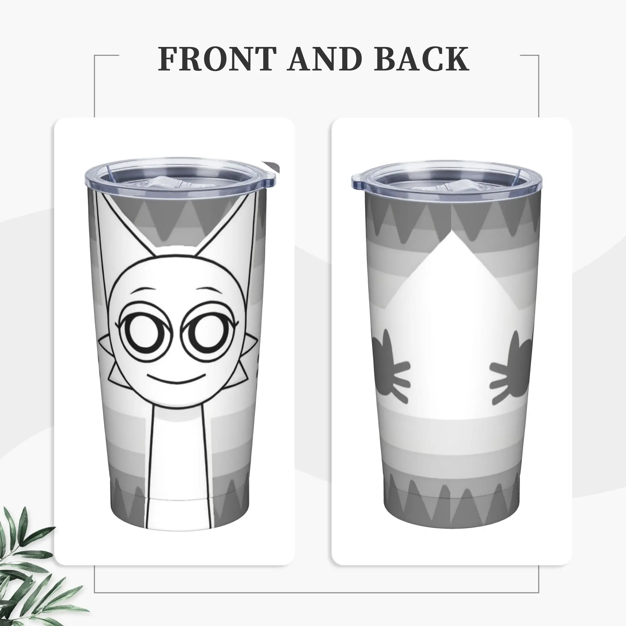 Sprunki Cartoon Anime Tumbler Vacuum Insulated  Thermal Cup Vacuum Flask School Mugs Hot Cold Drink