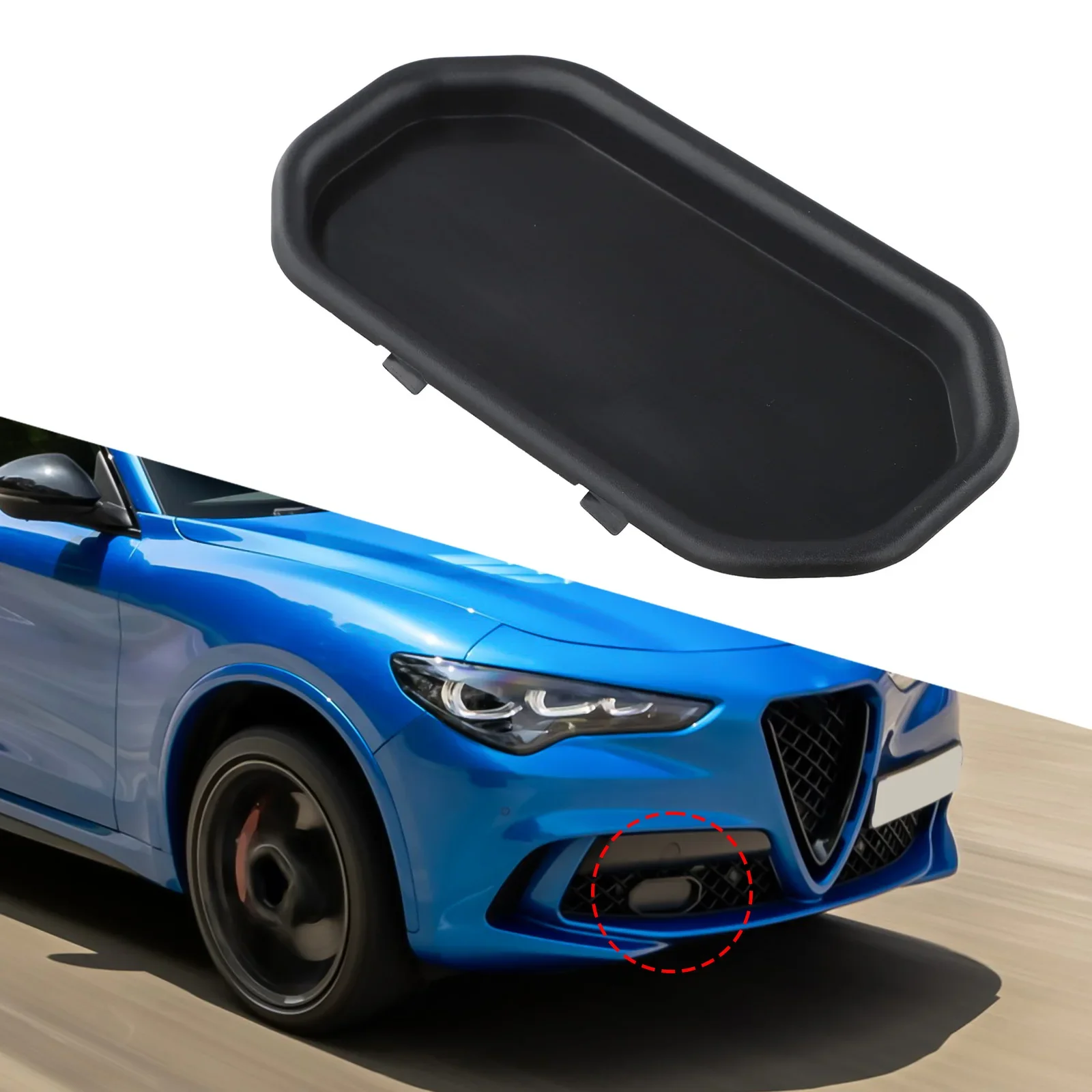 Replacement Front Bumper Grille Sensor Cap 156126159 For Alfa For Stelvio 2017 2024 Fitment With Original Parts