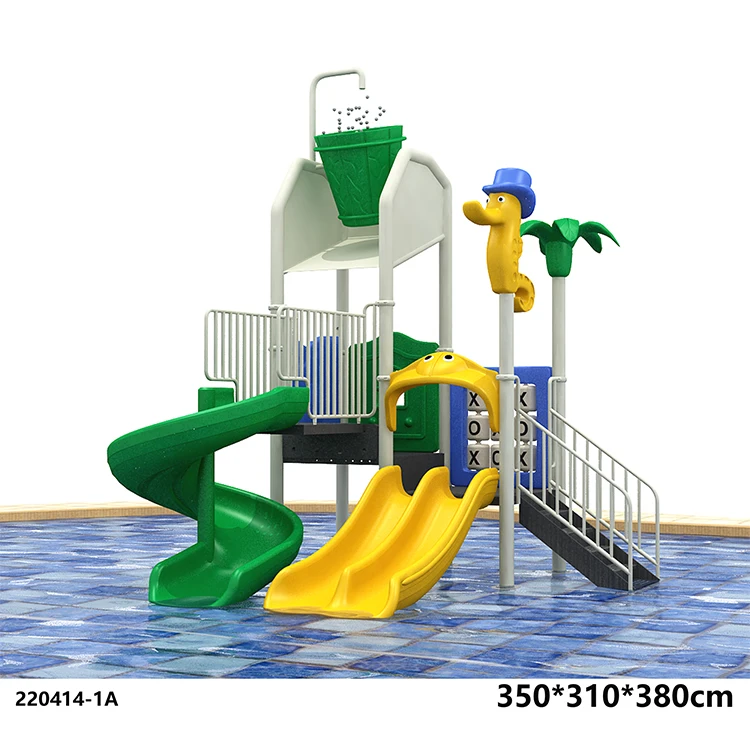 Attrezzatura per acquascivolo in plastica di alta qualità per mini piscina parco acquatico per bambini parco giochi d'acqua all'aperto per bambini