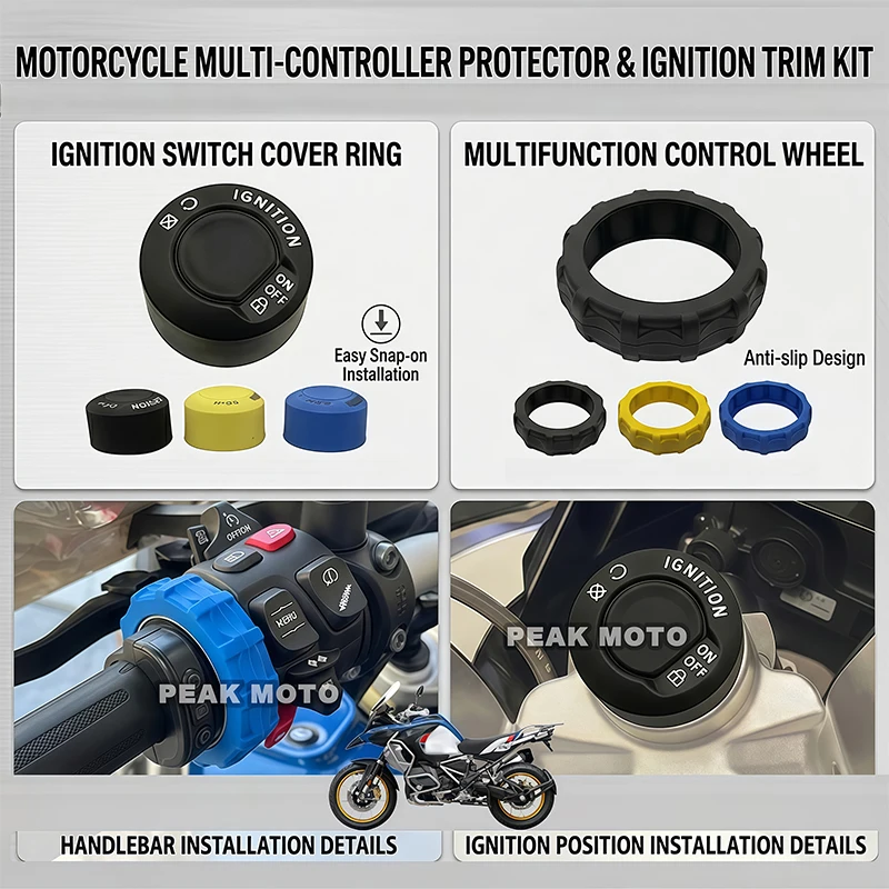 One-key Start Switch Protective Cover for BMW R1200GS R1250GS R 1250GS F850GS F750GS Adventure ADV GSADV Handle Protective Cover