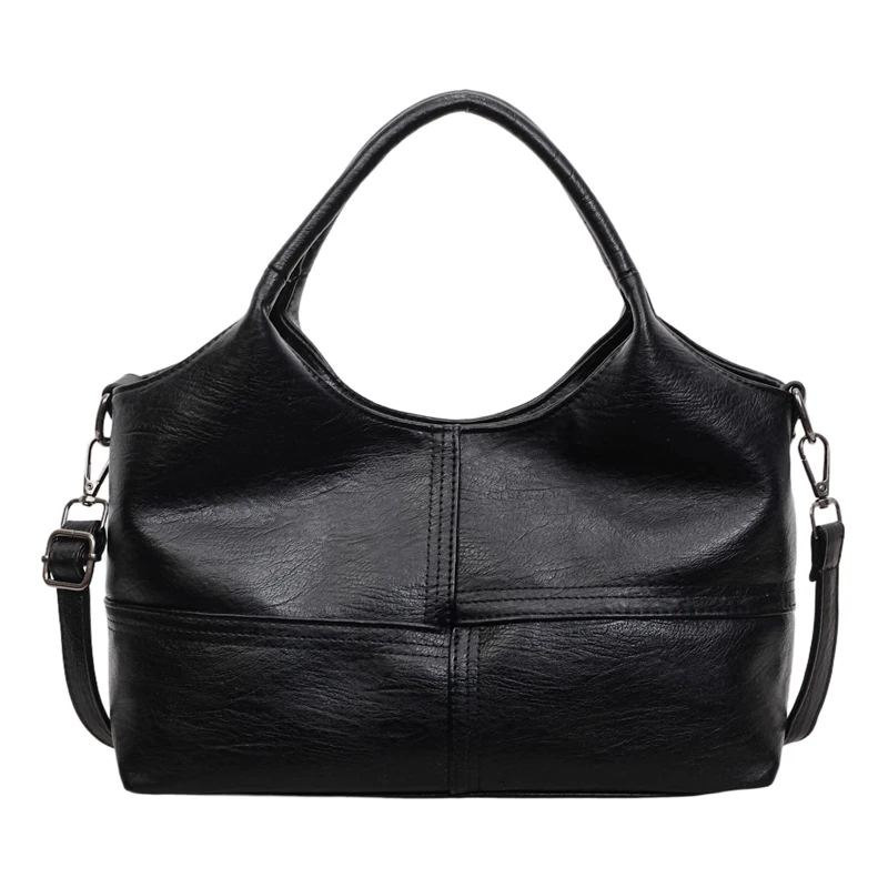 

Простая классическая женская сумка-тоут, модная винтажная кожаная сумка для подгузников, минималистичная дизайнерская сумка через плечо, элегантная.