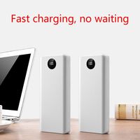 DIY 8x 18650 Battery Power Bank Case QC 3.0 Digital Display Power Bank Shell 18650 Battery Power Charging Box(Without Battery)