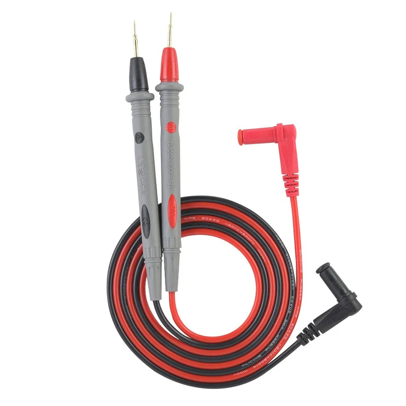 10A/20A Digital Multimeter probe Soft-silicone-wire Needle tip Universal Probe Test Leads Pin Wire Pen Cable Tester Multimetro