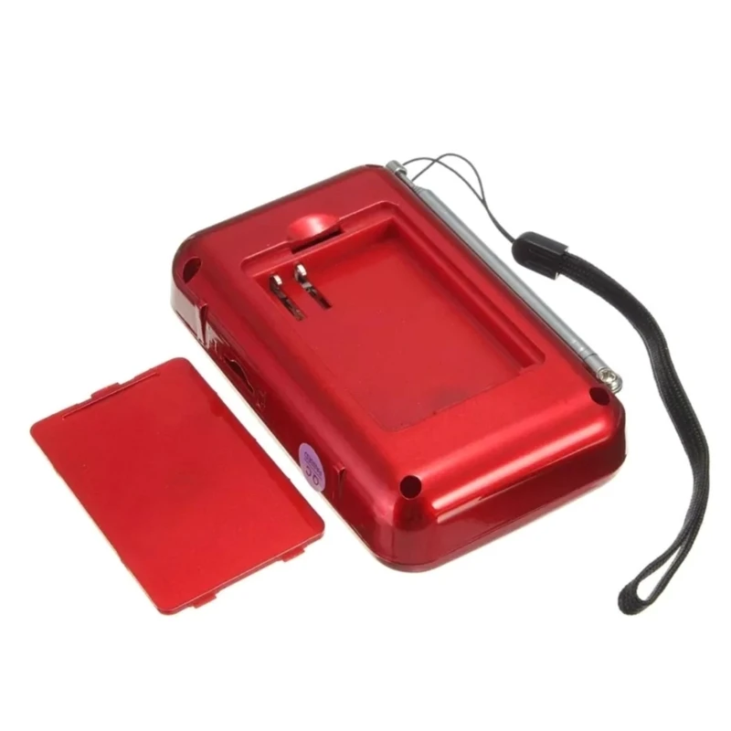 Radio FM portátil Tarjeta USB Reproductor música Antena Recepción con linterna T-508