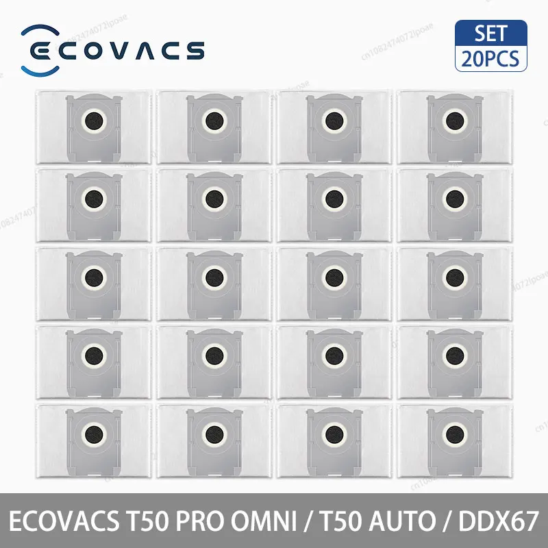 ECOVACS T50 PRO OMNI / T50 AUTO / DDX67 Robotstofzuiger Accessoires Hoofdzijborstel Hepa Filter Mop Doek Stofzak Onderdelen
