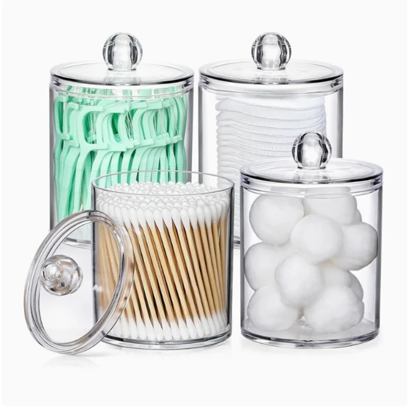 

Desktop Square Cotton Swab Dental Floss Portable Plastic Storage Box Transparent Household Dustproof And Waterproof Storag