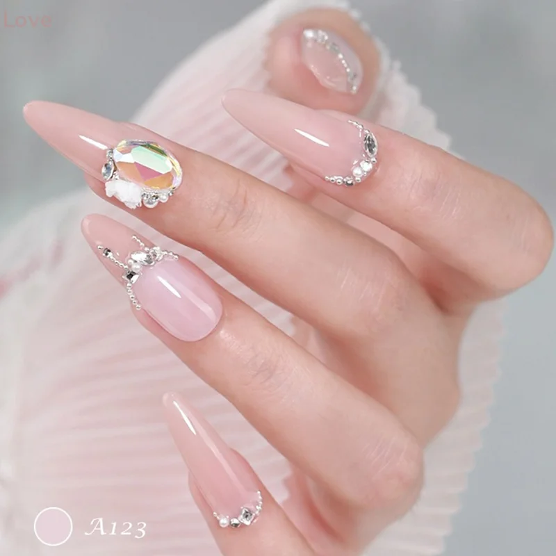 [L & P] 5 uds. Taladro cúbico para decoración de uñas, taladro de joyería, huevo de Paloma de cristal de hielo, decoración artística de uñas multifacética, accesorios de herramientas Diy