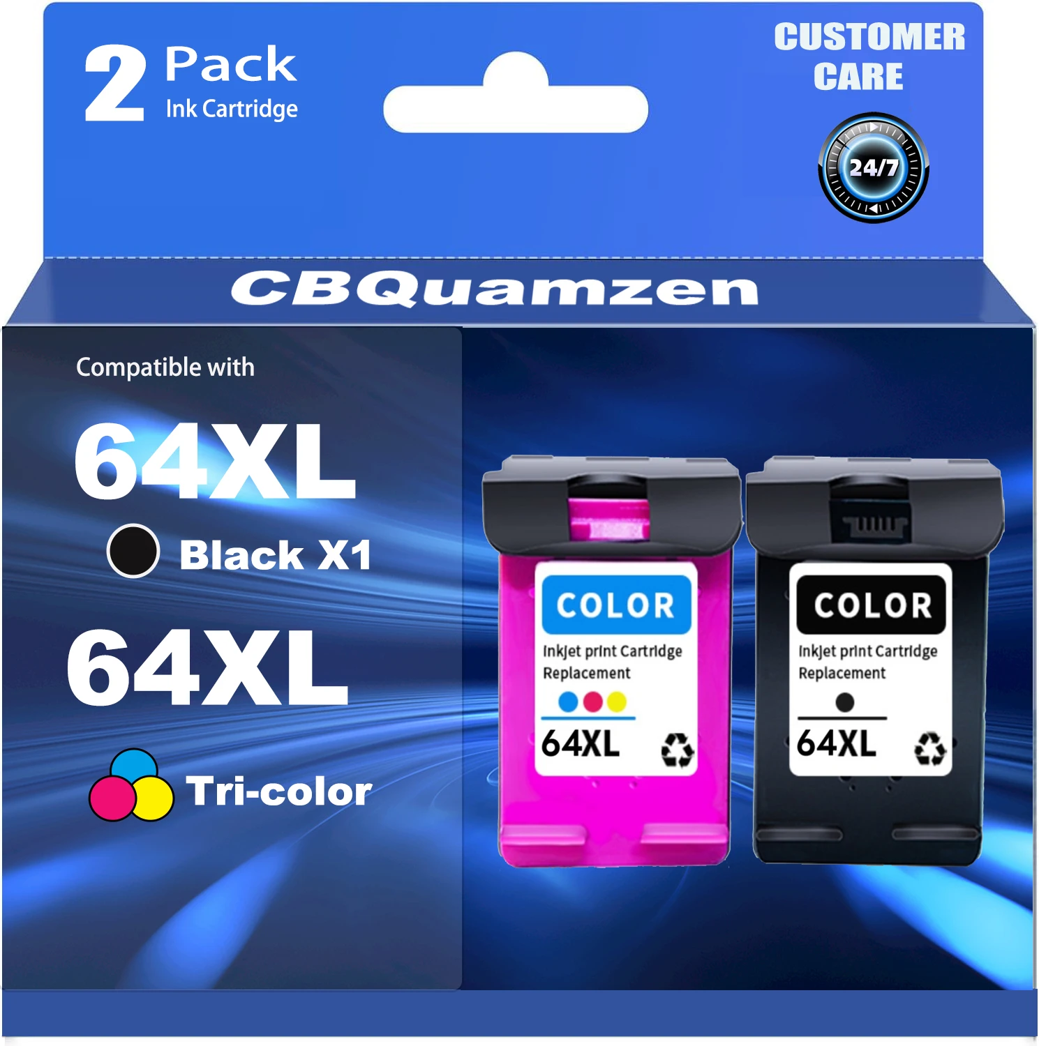 

64XL Ink Remanufactured Ink Cartridge Replacement for 64XL Cartridge Combo Pack for Envy Photo 6200 7858 7800 7164 7155 6255