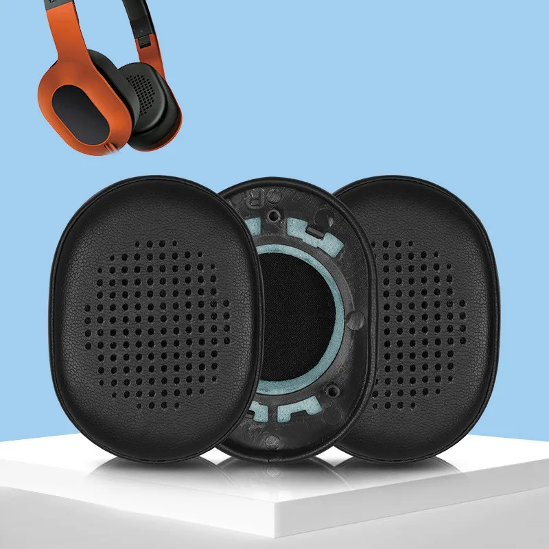وسادات أذن جديدة للاستبدال من KEF M400 M500 وسادات أذن لسماعة الرأس ناعمة من الجلد رغوة الذاكرة إسفنجية للسماعة مع مشبك