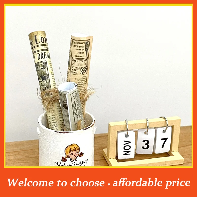 

**5Pcs Dollhouse Miniature Kraft Paper Newspaper Magazines Retro Newspapers And Periodicals Books Model Home Decor Toy Random"
