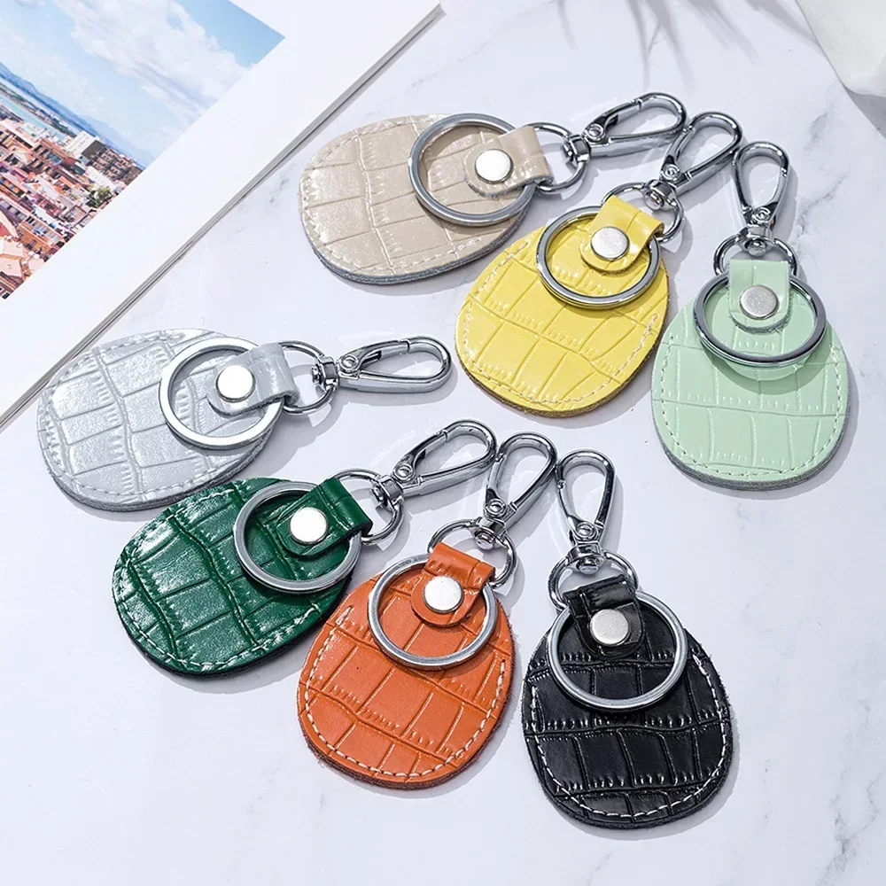 Case for Apple Airtags PIK Magnet Keychain Leather Protective Cover for Pandora Tag Dog Tracker Locator Device Sleeve for Airtag