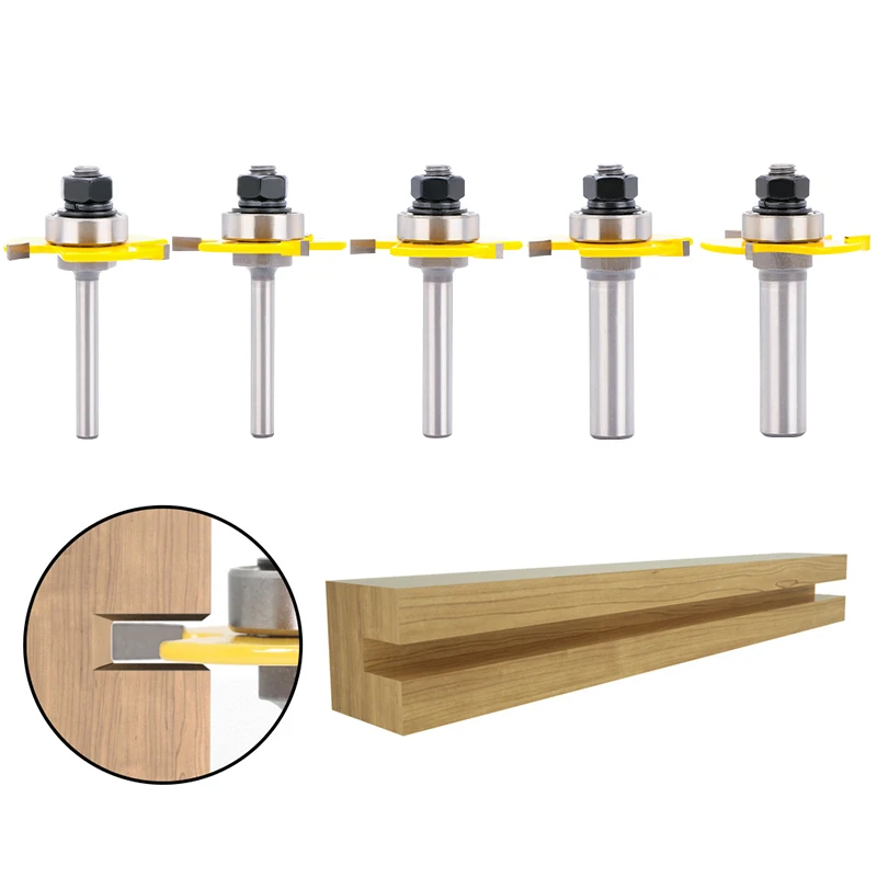 XCAN Milling Cutter T Slot Groove Joint Assembly Router Bit 6mm/12mm 1/4″ 1/2″Shank  Wood Milling Tool