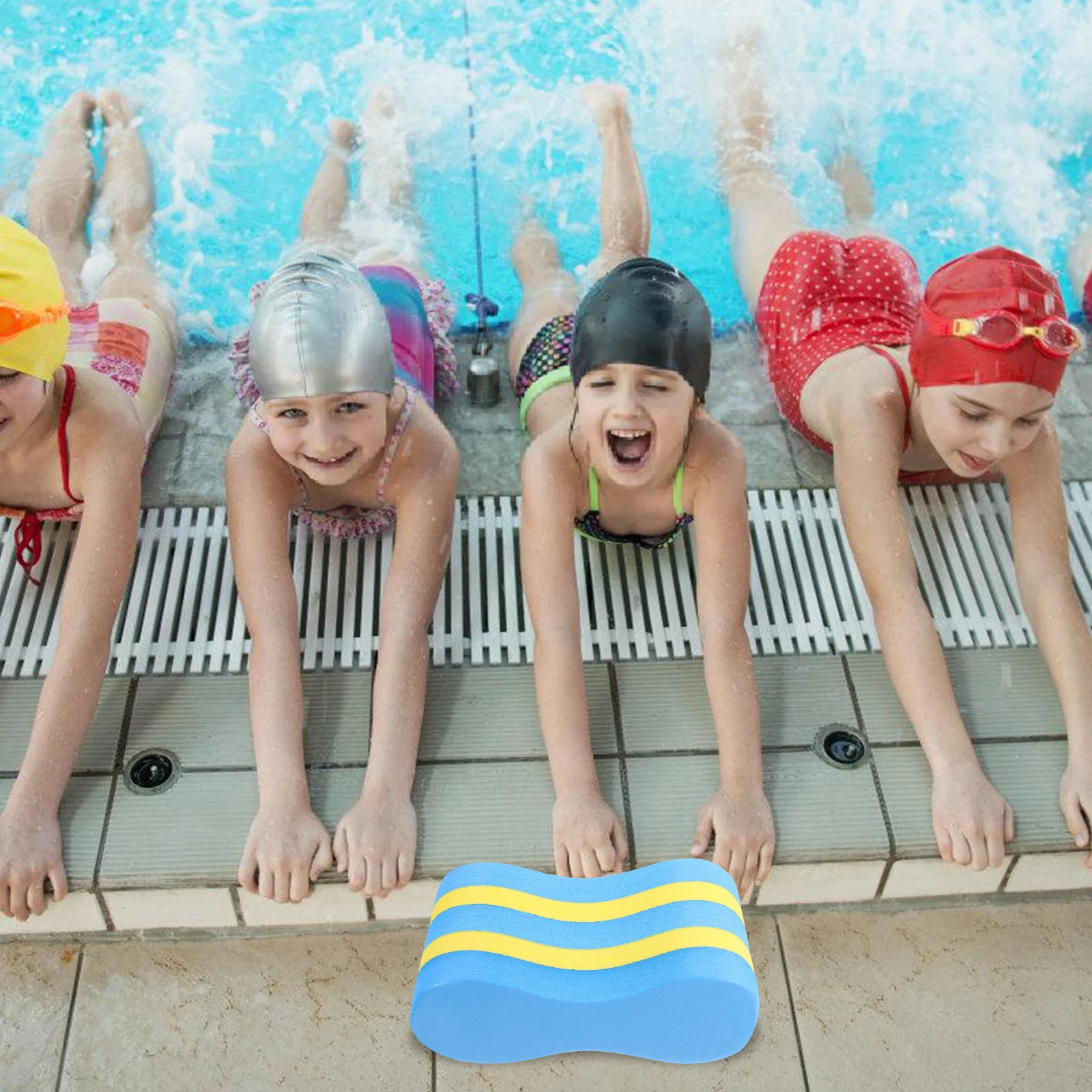 

Swim Pull Buoy 8-Shape for Adult Kids Black Red EVA Material Fitness Leg Float Kick Board Swim Aids Training