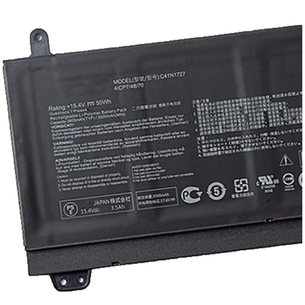 15.4V 55WH C41N1727 0B200-02900000 4ICP7/48/70 Laptop Battery For Asus ROG Zephyrus M GM501 EI005T EI001T EI007T GM501G GU501GM