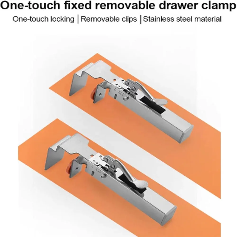 

Accurate Drawer Fastening Clip Quick Installation Adjustable Drawer Front Mounting Clip Drawer Panels