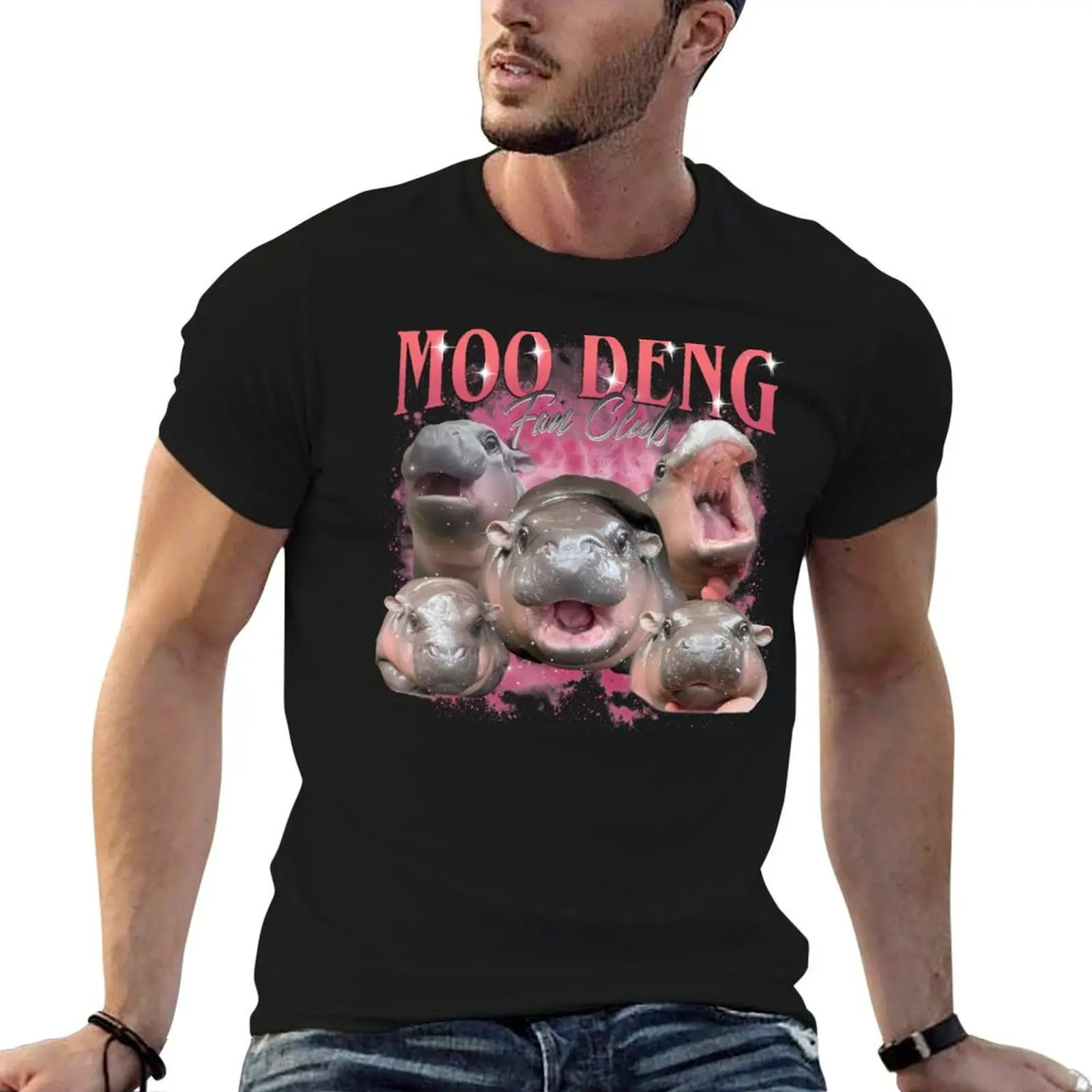 

Moo Deng Fan Club Relaxed Fit T-Shirt anime figures tees mens champion t shirts