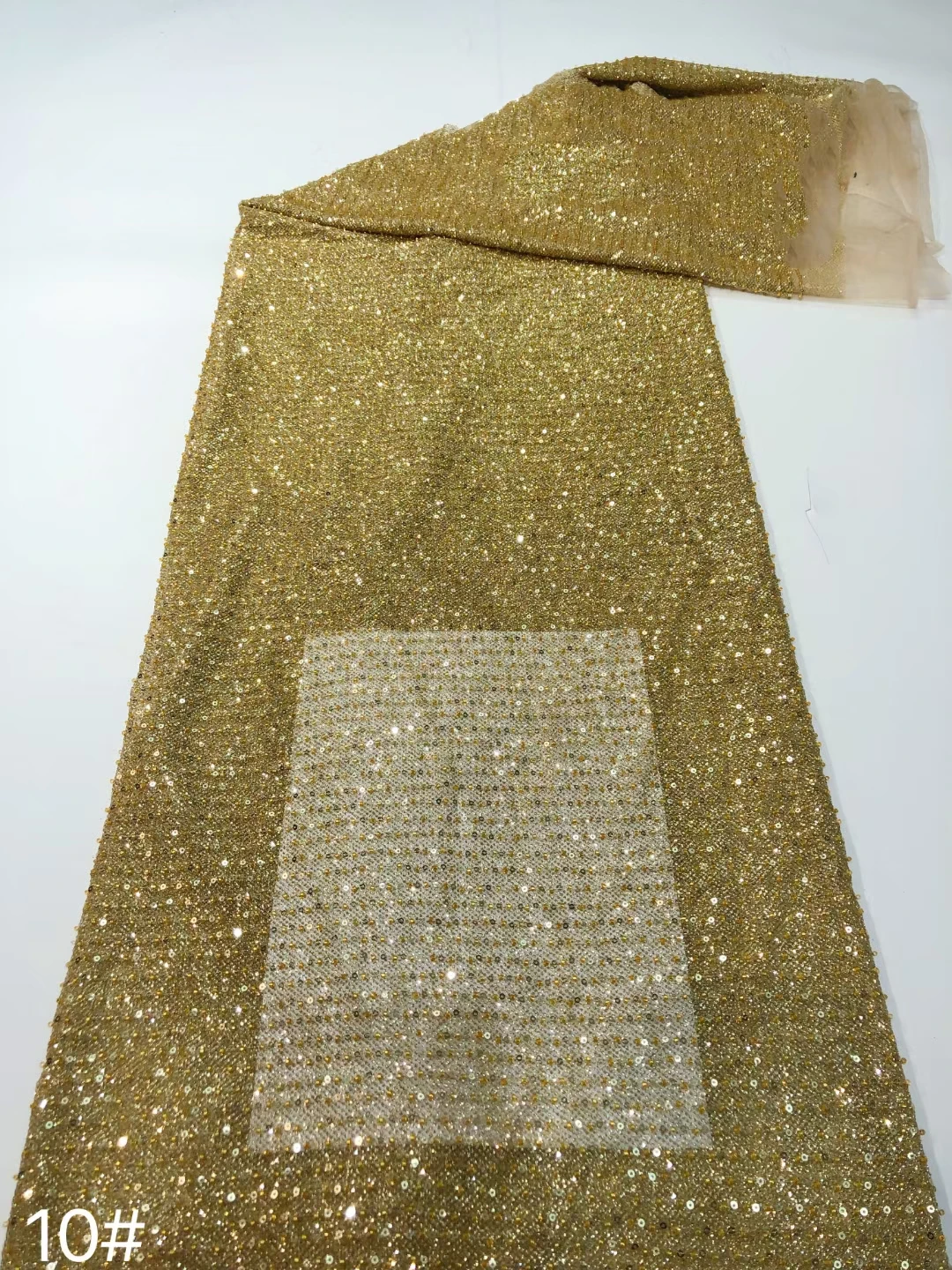 

Luxury African Lace Fabric 2023 High Quality French Nigerian Sequins Beads Lace Fabric Material For Wedding Party Dress KRC23115
