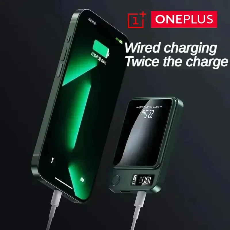 ONEPLUS 200000mAh قوة البنك المغناطيسي اللاسلكي 22.5 واط قدرة فائقة شحن سريع للغاية قوة البنك آيفون سامسونج Xiaomi