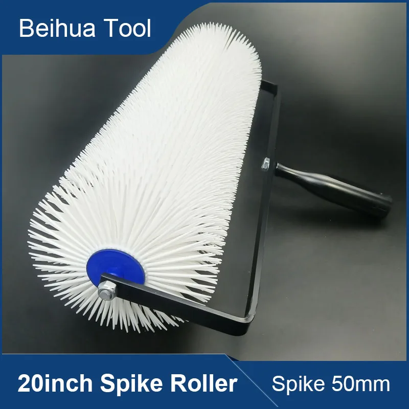 Imagem -02 - Polegada Perfurou a Baga Plástica do Rolo do Pico do Rolo para o Assoalho da Cola Epoxy o Comprimento das Ferramentas de Cimento do Auto-nivelamento da Altura 50 mm do Pico do Rolo 50cm 20