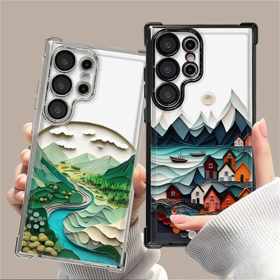 Hülle für Samsung Galaxy 25 S22 Plus S20 Ultra S21 S24 FE S23 S25Edge Note 20 Ultra Handyhülle Sommerhimmel Suspension
