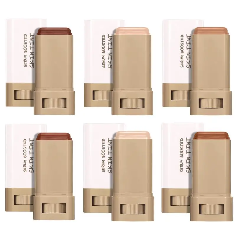 Boosted Skin Tint Stick, feuchtigkeitsspendender Stick, langlebig, leicht, erhellt Stick, Gesichts-Concealer, Contouring Foundation Stick