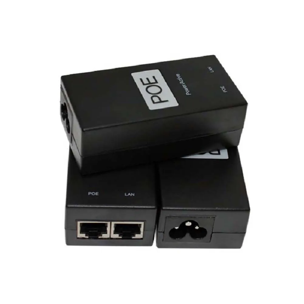 2pcs 48V For poe Injector Module Gigabit Ethernet Adapter Power Supply Unit for Surveillance Cameras and Network Devices