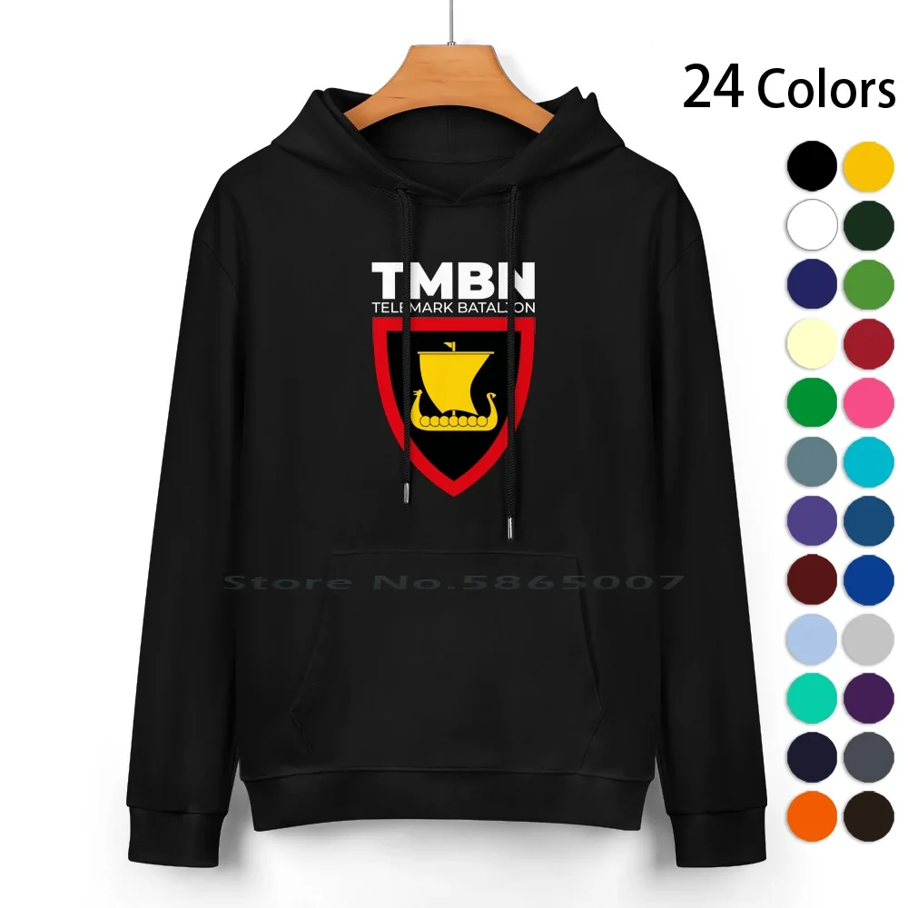 Telemark Battalion , Tmbn Cotton Hoodie Sweater 24 Colors Army Batalion Tmbn Norway Infantry 100% Cotton Hooded Sweatshirt For