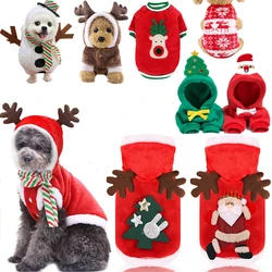 Christmas Dog Clothes for Small Medium Dogs Pet Costume Chihuahua Pets Hoodies Warm New Year Dog Clothing Yorkshire