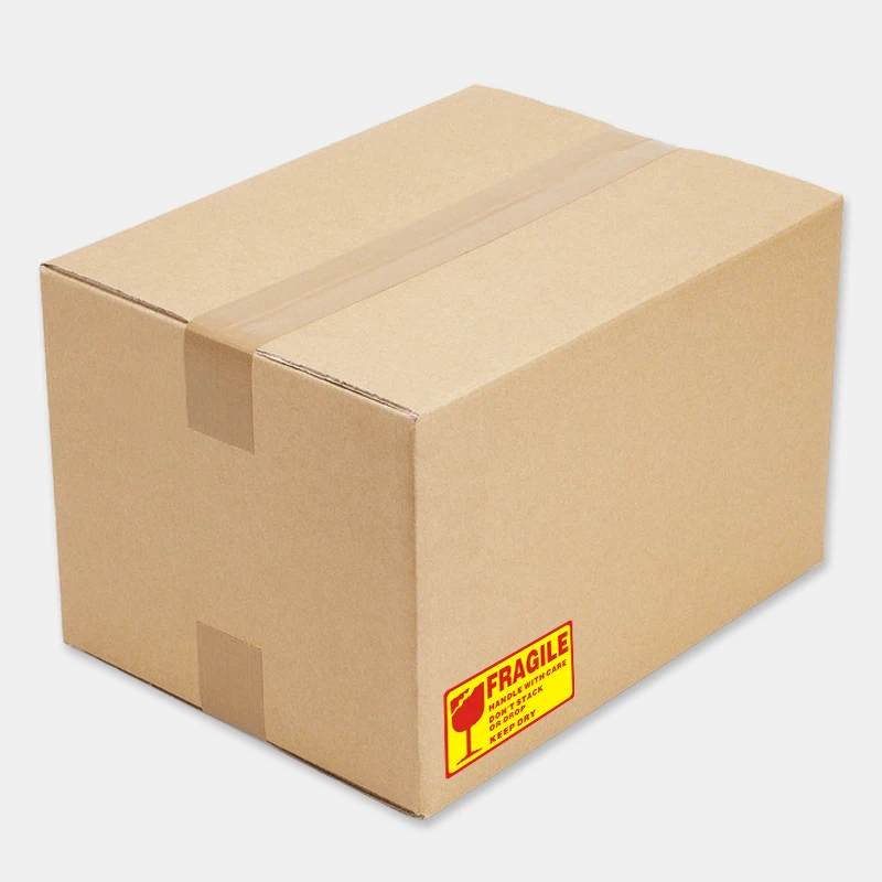 500Pcs/Roll, Fragile Warning Label Paper, Size 50X90Mm, Handle with Care, Do Not Press, Transport Warning Label Paper