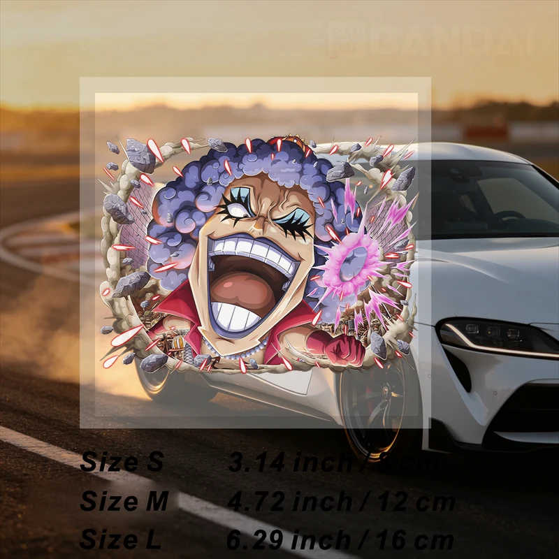 Car Stickers 3D Anime Pirate Vinyl Decal Waterproof Die Cut Sun Proof for Car Body Bike Phone Auto Decor