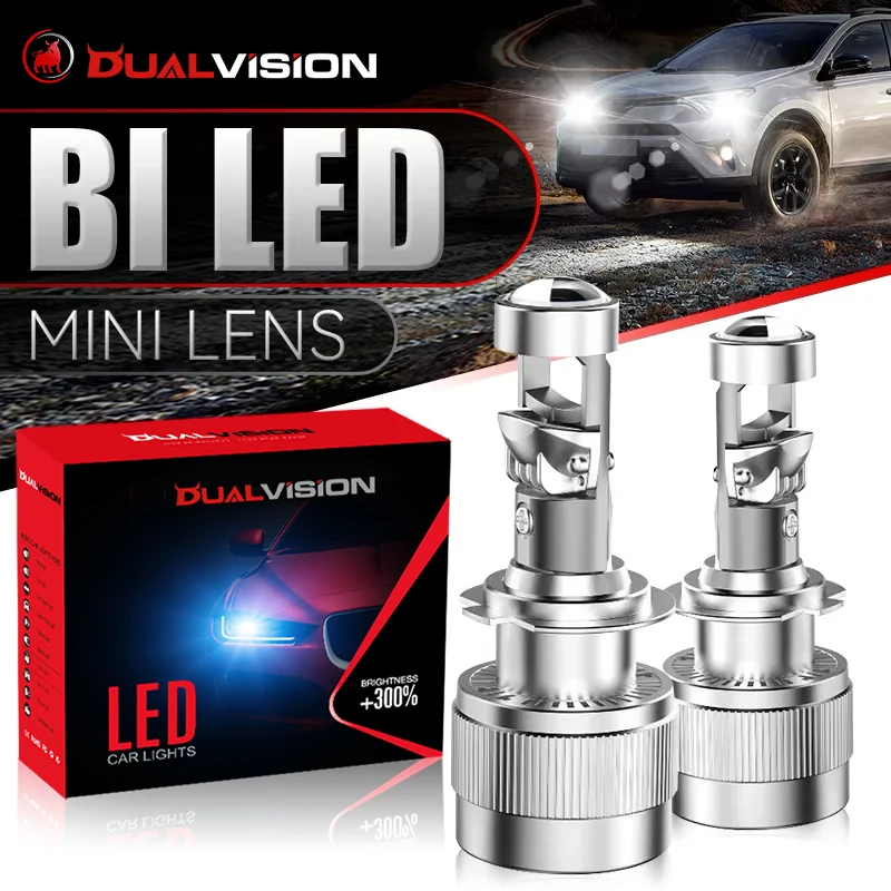 

Dualvision H7 Bi Led H4 Mini Projector Lens H11 HB3 9005 9006 HB4 Canbus No Error H8 H9 7055 CSP Hi/Lo Beam Auto Lamp Fog Lights