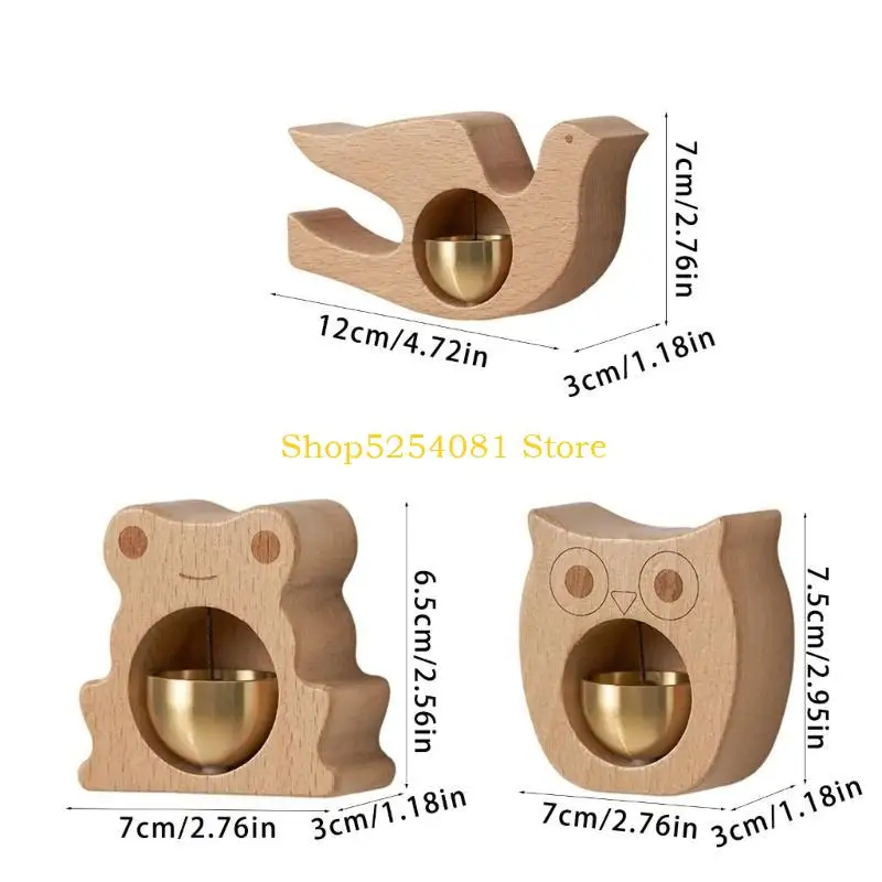Axyc Small Wooden Door Door Door Door مع صوت لطيف للمنازل الهادئة