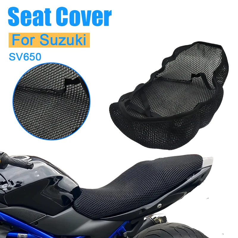 

For Suzuki SV650 SV 650 3D Mesh Motorcycle Seat Cover Breathable Airflow Cushion Waterproof Sunproof Durable