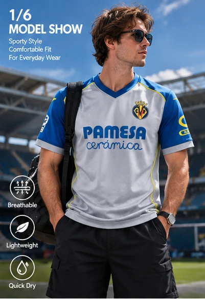 Men Short Sleeve Football Jersey Grey Blue Spliced O Neck Sport Style Soccer Match Training Wear Quick Dry Breathable UniformTop