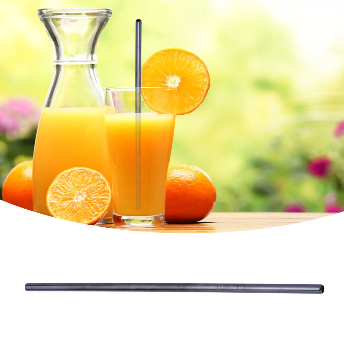 

1 .5X0.6Cm Stainless Steel Straw Reusable Straight Drinking Tumbler Bar Accessories Kitchen Utensils For Daily Use