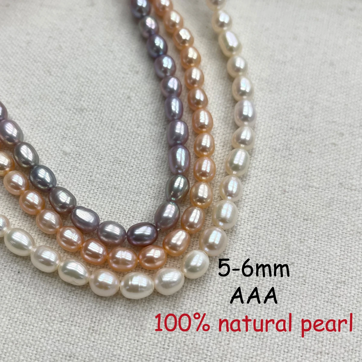 

AAA 5-6mm Natural Freshwater Pearl Rice Beads for Jewelry Making DIY Accessories Necklace Bracelets Beaded Supplies Wholesale