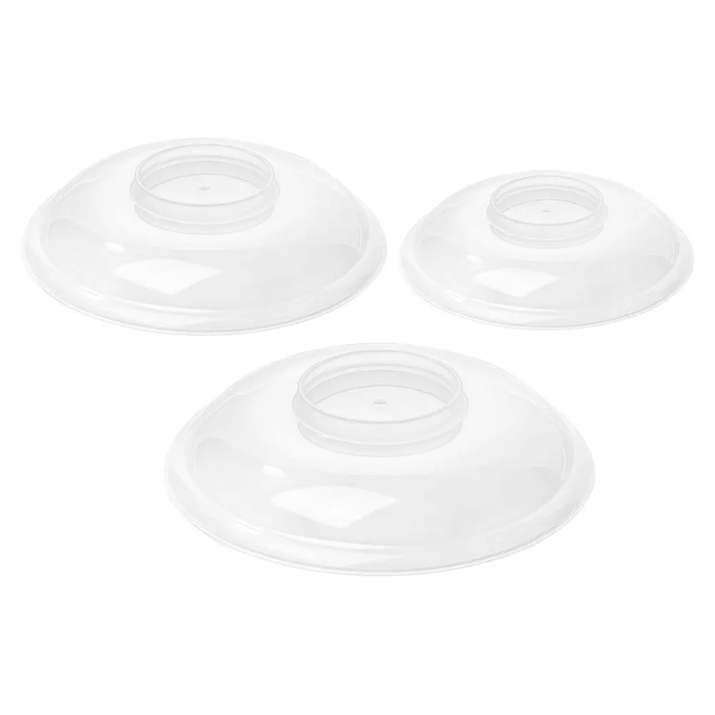 

3Pcs Microwave Splatter Cover Clear Plastic Lid for Food Plate Bowl Dish Cover Food Warm Keeping and Splatter Guard