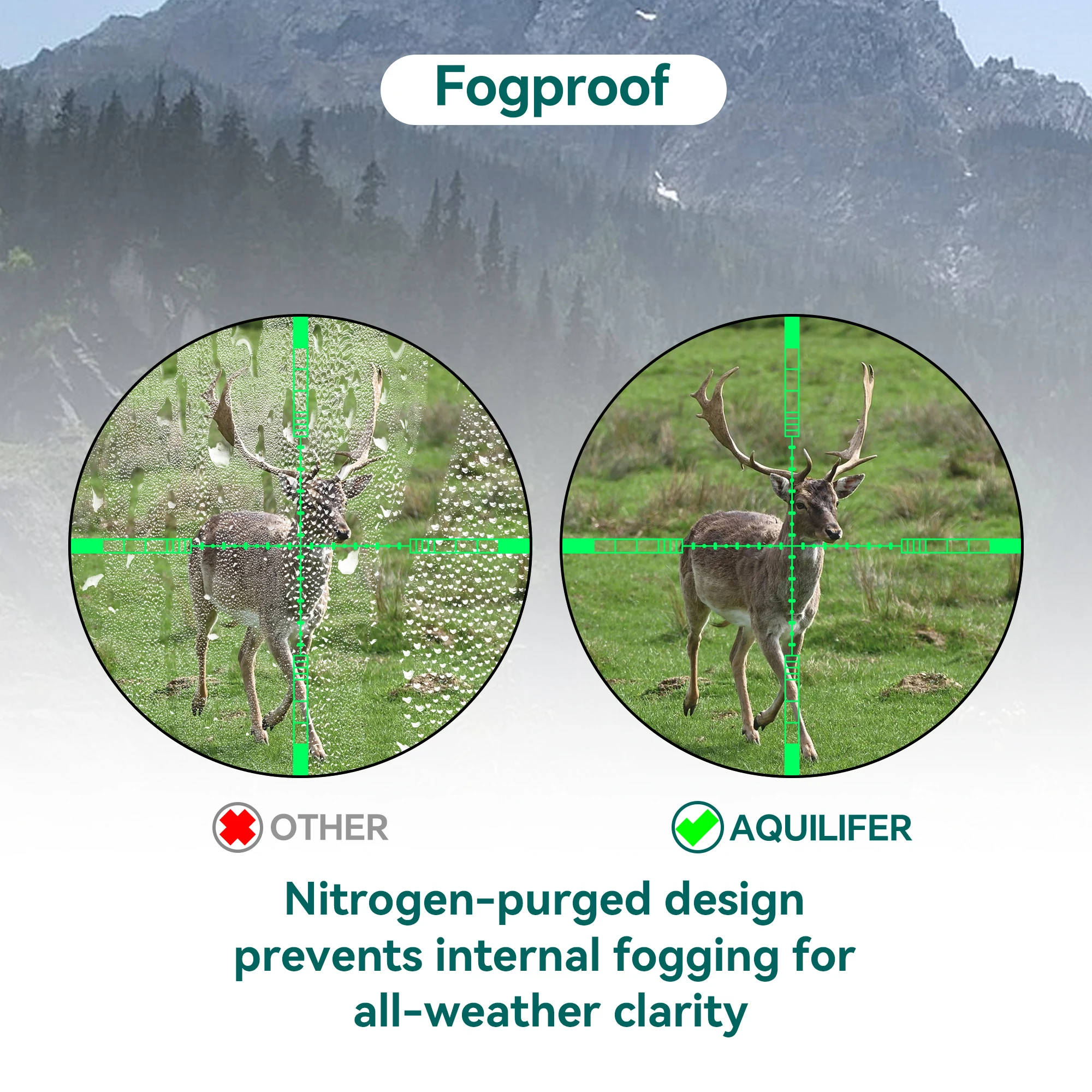 Aquilifer 4-16x44 Rifle Scope SFP Fully Multi Coated Duplex Reticle 1/4 MOA for Beginner Outdoor