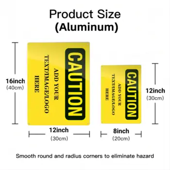 客製化道路安全警示標誌,個人化文字Logo戶外鋁製金屬標誌,適用於家庭、辦公室、花園、道路等場所。 6 最佳銷售 客製化金屬標誌 - №5