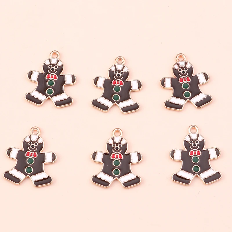 10 Stück Mix süße Weihnachtsmann Charms Emaille Weihnachten Schneemann Stiefel Charms Anhänger für Schmuckherstellung DIY Ohrringe Halskette Geschenke – Detail 35