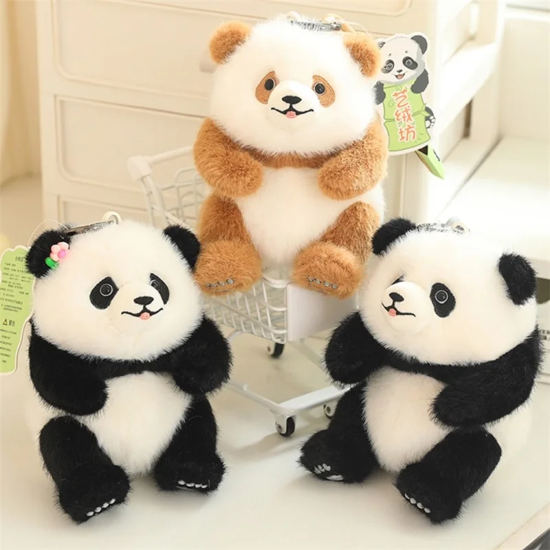 Exquisite Panda-Plüschanhänger, Panda-Stofftierspielzeug, Kawaii-Plüsch-Schlüsselanhänger, kleine Panda-Spielzeuge, Plüsch-Panda-Anhänger